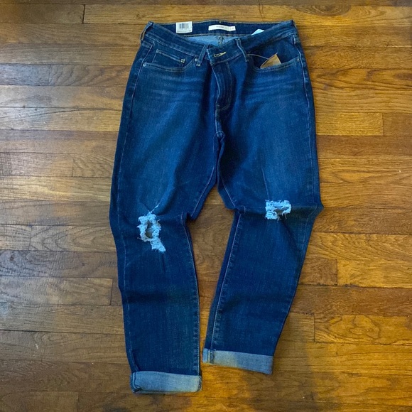 Levi's® 711 Destructed Mid Rise Skinny Jeans - Picture 2 of 9